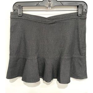 RIIAN London Black Ruffle Mini Cotton Skirt